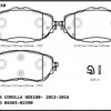 TOYOTA AURIS- 16/18; ÖN FREN BALATASI (DISK) (134,2X60X18/134,2X51,50X18) (DAIWA) TOYOTA AURIS- 16/18; ÖN FREN BALATASI (DISK) (134,2X60X18/134,2X51,50X18) (DAIWA)