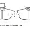 ALFA ROMEO 155- 93/97; ÖN FREN BALATASI (2 KABLOLU)(DİSK) (129.9x58.8x18)(BRAMAX)