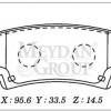 TOYOTA COROLLA- ZZE121- 02/06; ARKA FREN BALATASI (DISK) (95,6X33,5X14,5) (DAIWA) TOYOTA COROLLA- ZZE121- 02/06; ARKA FREN BALATASI (DISK) (95,6X33,5X14,5) (DAIWA)