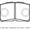 TOYOTA COROLLA- E150- 07/13; ÖN FREN BALATASI BENZİNLİ TİP (DİSK)(139,1X50,6X17,5) (DAIWA)