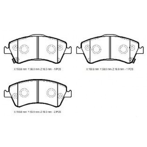 TOYOTA COROLLA- E150- 07/13; ÖN FREN BALATSI D4D (DISK)(150,8X65,4X18/15;0,8X62,6X18)(DAIWA) TOYOTA COROLLA- E150- 07/13; ÖN FREN BALATSI D4D (DISK)(150,8X65,4X18/15;0,8X62,6X18)(DAIWA)