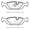 BMW 3 SERI- E30- 84/91; ARKA FREN BALATASI 316/318/320/325 (KABLOSUZ)(DİSK)(125,40X37,70X16)(BRA