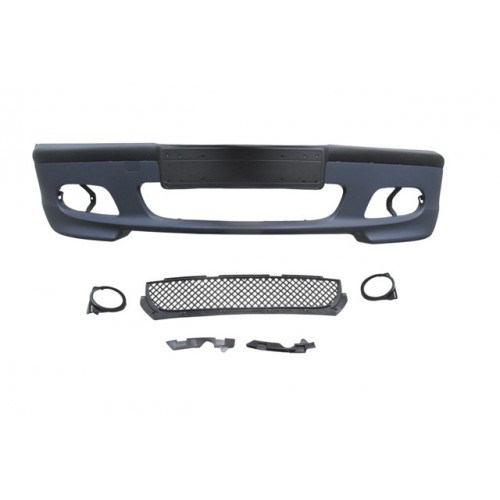 (YENİ ÜRÜN!!!)BMW 3 SERI- E46- SD- 98/05; ÖN TAMPON ASTARLI (SİS DELİKLİ/BANDLI/PANJURLU) (PLAKA PLASTİKLİ) M-TECH