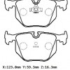 BMW 3 SERI- E46- SD/COUPE- 98/01; ARKA FREN BALATASI (KABLOSUZ) (DİSK) (123X59,3X16,3) (BRAMAX)