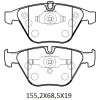 BMW 3 SERI- E90- 05/09; ÖN FREN BALATASI (KABLOSUZ) (DİSK) (155,2X68,5X19)(BRAMAX)