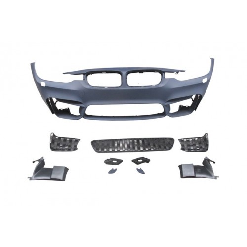 (YENİ ÜRÜN!!!)BMW 3 SERI- F30- 12/18; ÖN TAMPON ASTARLI (SİS DELİKSİZ KAPAK/IZGARALI/F.YIK.LI/ÇEK.KAPAKLI)M3/STYLE