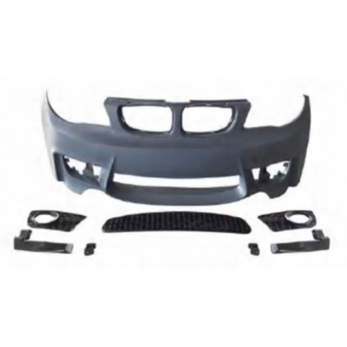 (YENİ ÜRÜN!!!)BMW 1 SERI- E87- 04/11; ÖN TAMPON GRİ(SİS D.Lİ/F.YIK.LI/SEN.D.Lİ)SİSLİ IZGARALI)8 PARÇA)M1STYLE/LCI