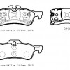 MINI COOPER- 05/07; ARKA FREN BALATASI (KABLOSUZ)(DİSK)(123X43,8X15,5/123X44,3X15,5) (BRAMAX)