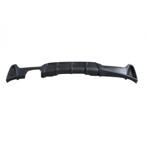 (YENİ ÜRÜN!!!)BMW 4 SERI- F32- 13/17; KARLIK (ARKA TAMPON ALTI) SIYAH (TEK EGZOS DELİKLİ) (M-PERFORMANCE/LCI)