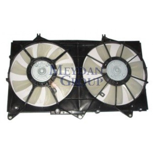 TOYOTA CAMRY- 01/04; RADYATÖR VE KLİMA FAN DAVLUMBAZI ÇİFTLİ KOMPLE (9+7 KANAT)