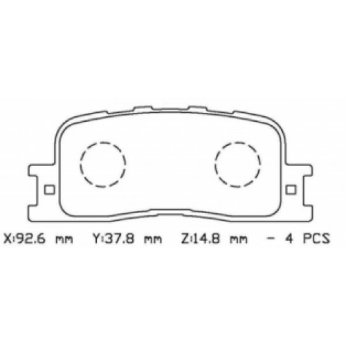 TOYOTA CAMRY- 05/06; ARKA FREN BALATASI (DİSK) (92,6X37,8X14,8) (DAIWA)