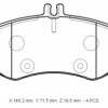 MERCEDES C CLASS- W204- 07/11; ÖN FREN BALATASI (KABLOSUZ)(DİSK) (146.2X71.5X19.5)(BRAMAX)