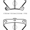 TOYOTA YARIS- 00/06; ARKA FREN BALATASI 1,0/1,3/1,5 (DİSK) (78,5X51,5X13,5) (DAIWA)