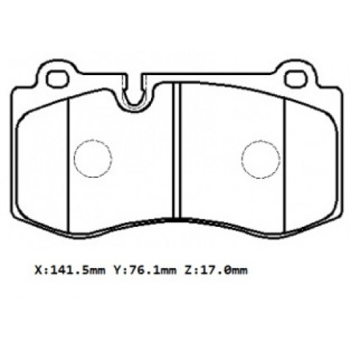 MERCEDES S CLASS- W221- 06/12; ÖN FREN BALATASI (KABLOSUZ)(DİSK)(141.5X76.1X17)(BRAMAX)