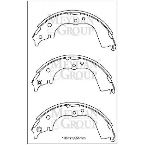 TOYOTA HILUX- PICK UP LN145- 98/01; ARKA FREN PABUCU KALIN TİP (135X55) (DAIWA)