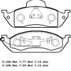 MERCEDES ML CLASS- W163- 98/05; ÖN FREN BALATASI (KABLOSUZ)(188X77X16,6/18;8X59X15.6)(BRAMAX)