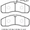 MERCEDES SPRINTER- 00/07; ÖN FREN BALATASI (616) (2 KABLOLU) (DİSK)(164,6X67,8X19) (BRAMAX)