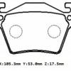 MERCEDES VITO- W638- 96/03; ARKA FREN BALATASI (DİSK)113/114/108/110/112 (105.3x53x17.5)(BRAMAX)