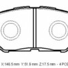 TOYOTA RAV4- 06/12; ÖN FREN BALATASI (DİSK)(146,5X51,9X17,5)(DAIWA)