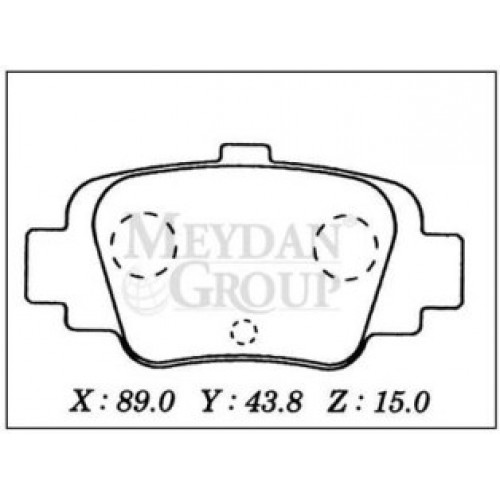 NISSAN MICRA- K11- 93/97; ARKA FREN BALATASI (DİSK) (89X43,8X15) (DAIWA)