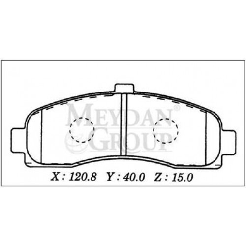 NISSAN MICRA- K11- 98/02; ÖN FREN BALATASI (DİSK) (120,8X40X15) (DAIWA)