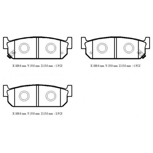 NISSAN MAXIMA- A33- 03/06; ARKA FREN BALATASI (DİSK) (108,6X35X15) (DAIWA)