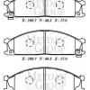 NISSAN VANETTE- 96/02; ÖN FREN BALATASI SACLI TİP (DİSK) (130,1X44,5X16,5)(DAIWA)