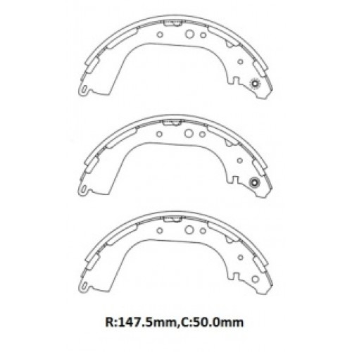 NISSAN PATHFINDER- 96/99; ARKA FREN PABUCU (147,5X50) (DAIWA)