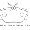 LANDROVER FREELANDER- 01/05; ARKA FREN BALATASI (DİSK) (94,8X52X16,5) (BRAMAX)