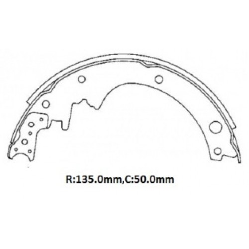 NISSAN PATROL- 95/97; ARKA FREN PABUCU (135X50)(DAIWA)