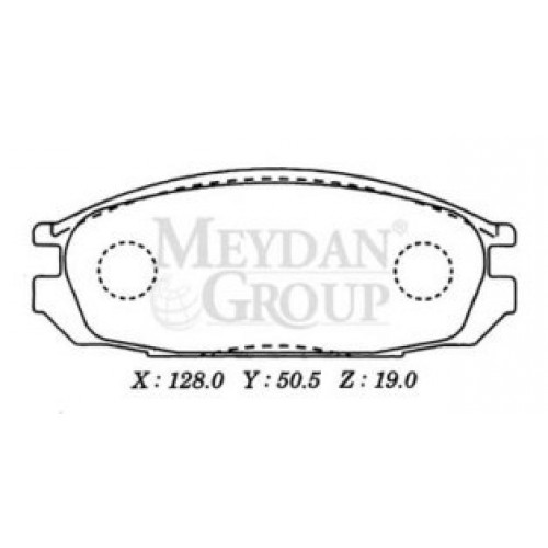 NISSAN PATROL- 98/02; ARKA FREN BALATASI (DİSK) (128X50,5X19) (DAIWA)