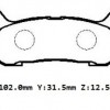 MAZDA 323- FAMILIA- 95/97; ARKA FREN BALATASI (DİSK)(102X31.5X12.5)(DAIWA)