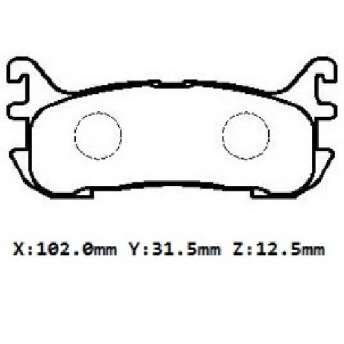 MAZDA 323- FAMILIA- 95/97; ARKA FREN BALATASI (DİSK)(102X31.5X12.5)(DAIWA)