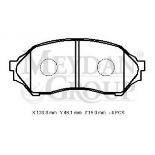 MAZDA 323- FAMILIA- 99/02; ÖN FREN BALATASI 1,4/1,6 (DİSK) (123X46,1X15) (DAIWA)