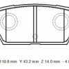 MAZDA 6- SD- 03/06; ARKA FREN BALATASI 2,0/2,3 (DİSK)(110,8X42X14)(BRAMAX)