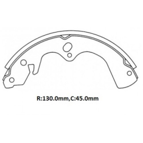 MAZDA B2200- PICK UP- 90/97; ARKA FREN PABUCU (130X45) (DAIWA)