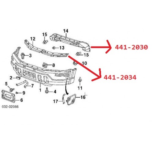 HONDA CRV- 97/01; ÖN TAMPON DEMİRİ ÜST (TW)