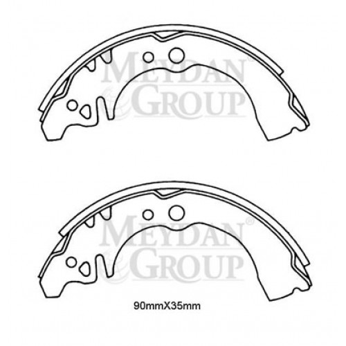 DAIHATSU HIJET- MİNİBÜS- 90/97; ARKA FREN PABUCU (90X35) (DAIWA)