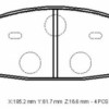 LINCOLN TOWN CAR- 03/07; ÖN FREN BALATASI (DİSK)(185.2X61.7X16.6)(BRAMAX)