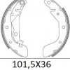 CHEVROLET KALOS- HB- 04/05; ARKA FREN PABUCU (101,5X36) (DAIWA)