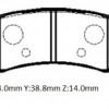 CHEVROLET AVEO- SD- 07/12; ARKA FREN BALATASI (DİSK) (103,9x38,8x14)(BRAMAX)