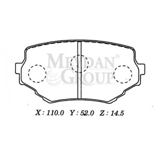 SUZUKI GRAND VITARA- 98/02; ÖN FREN BALATASI GRAND 4KAPI (DİSK) (110X52X14,5) (DAIWA)