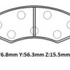 JEEP WRANGLER- 87/89; ÖN FREN BALATASI (DİSK)(176.8x56.3x15.5) (BRAMAX)