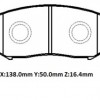 SUZUKI GRAND VITARA- 06/12; ÖN FREN BALATASI (DİSK)(138X50X,16,4)(DAIWA)