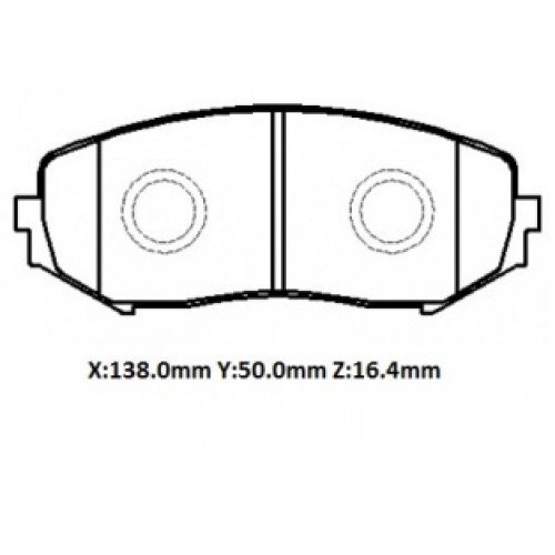 SUZUKI GRAND VITARA- 06/12; ÖN FREN BALATASI (DİSK)(138X50X,16,4)(DAIWA)