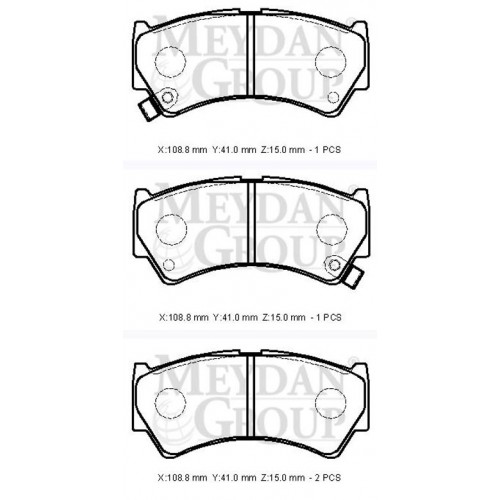 SUZUKI BALENO- 95/98; ÖN FREN BALATASI (DİSK) (108,8X41X15) (DAIWA)