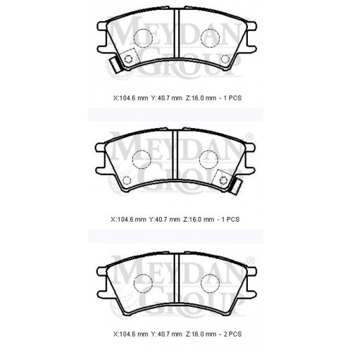 HYUNDAI ATOS- 98/03; ÖN FREN BALATASI (DİSK) (104,6X40,7X16) (DAIWA)