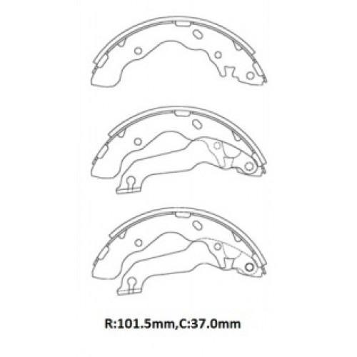 HYUNDAI ELANTRA- 02/03; ARKA FREN PABUCU (101,5X37) (DAIWA)