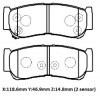 HYUNDAI SANTA FE- 06/09; ARKA FREN BALATASI (DİSK)(118.6X46.9X14.8)(DAIWA)