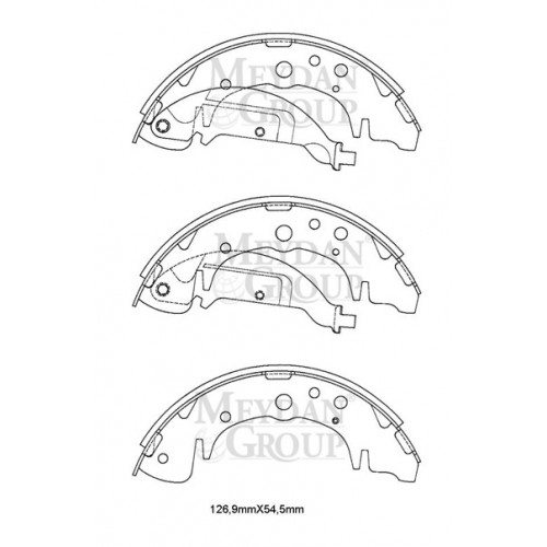 KIA CARNIVAL- 04/06; ARKA FREN PABUCU (126,9X54,5) (DAIWA)